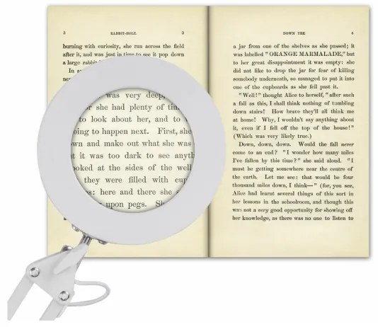 Lampă LED dimabilă de masă cu lupă Extol LED/8W/5V 2900/4500/7500K alb