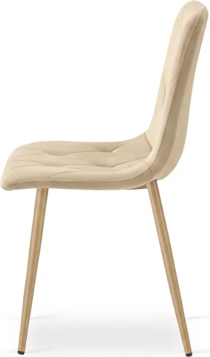 Scaun de catifea crem LIBRA BUTTER CREAM