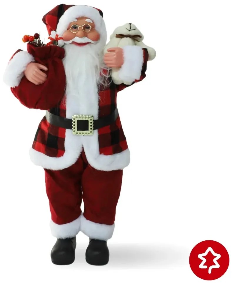 Mos Craciun Rosu Modern 45 cm