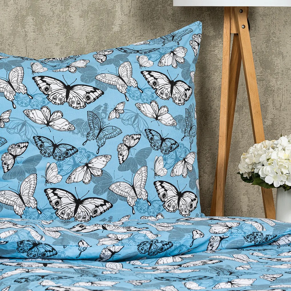Lenjerie pat 4Home Butterflies, din bumbac, 220 x 200 cm, 2 buc. 70 x 90 cm
