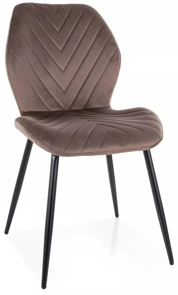 Scaun Mike velvet cappuccino/negru Blu38