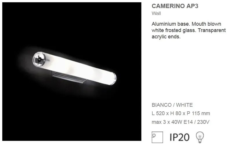 Aplica aluminium CAMERINO AP3 027098