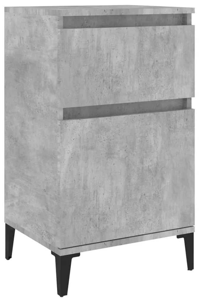 819716 vidaXL Noptieră, gri beton, 40x35x70 cm