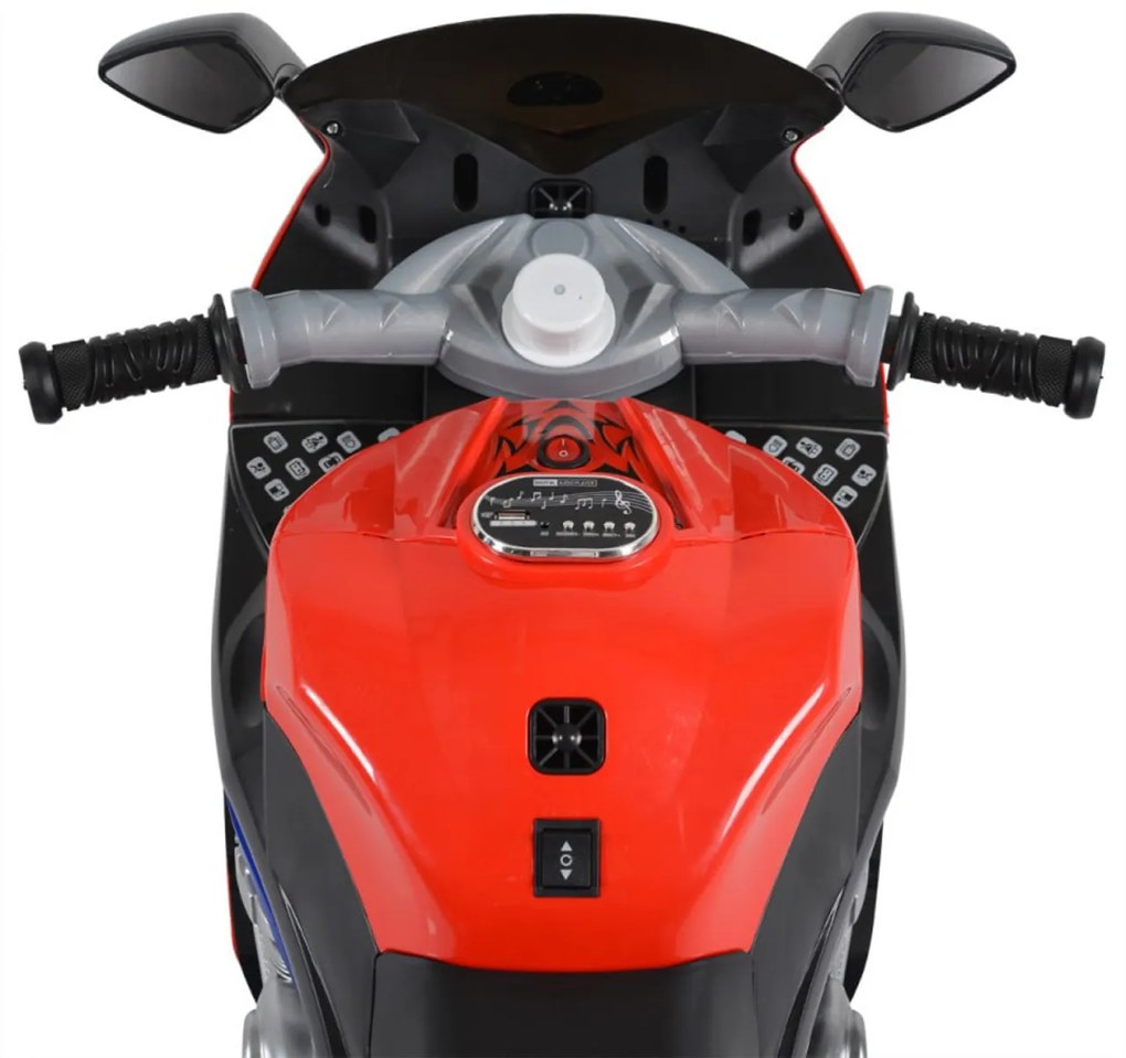 Motocicleta Electrica cu Acumulator Pentru Copii NOVOKIDS™ Legend Premium Motor, 12 Volti, 3-6 ani, max 30 kg, Cu Melodii si Lumini Frontale, 3 Roti,