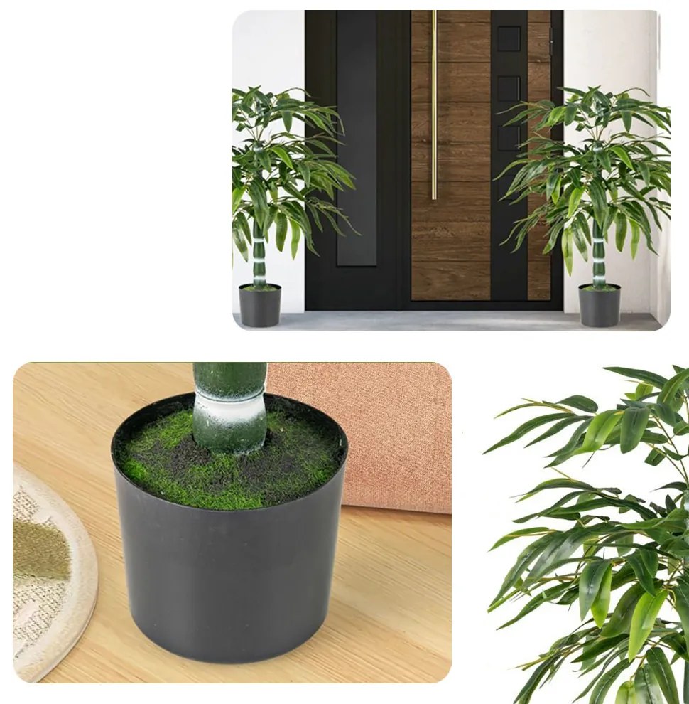 Plante artificiale din bambus de 1m, set de 2