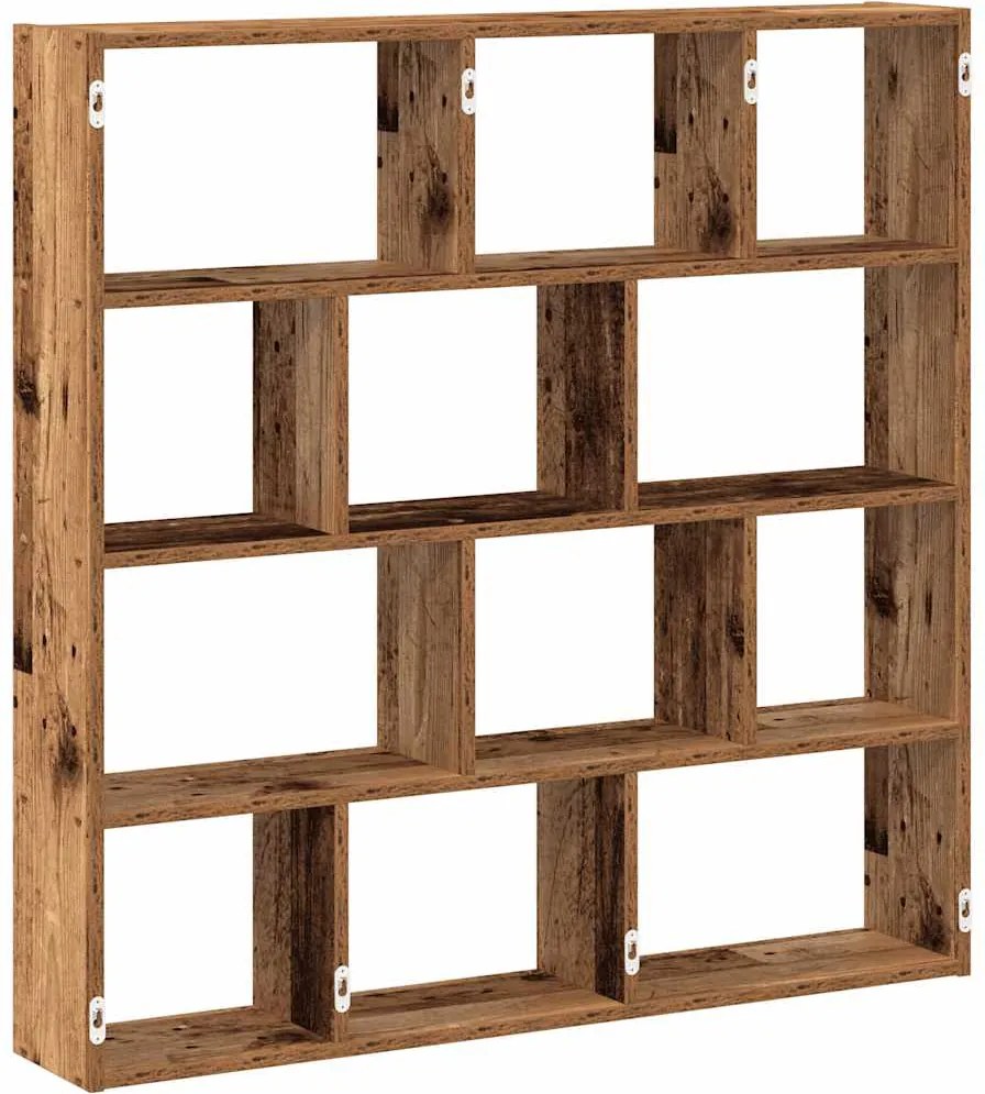 vidaXL Raft cubic perete cu 12 compartimente lemn vechi lemn prelucrat