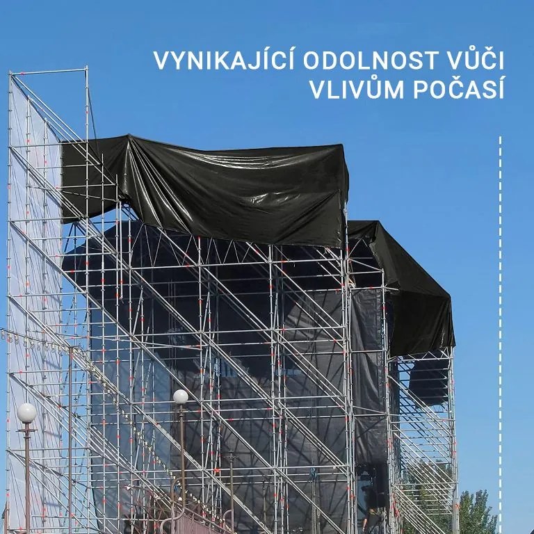 JAGO Prelata 650 g/m², plasă de aluminiu, gri, 4 x 7 m