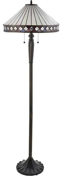 Endon 70936 - Lampă de podea Tiffany FARGO, 2xE27/60W/230V, Ø 50 cm