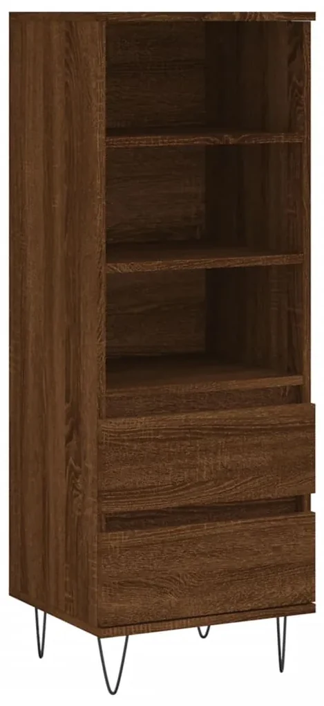 831515 vidaXL Dulap înalt, stejar maro, 40x36x110 cm, lemn compozit