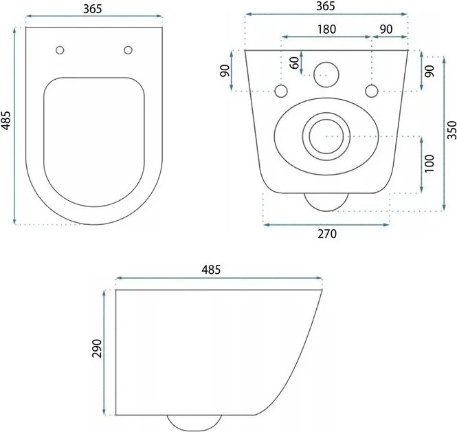 Vas WC suspendabil Rea Carlo Mini Tornado Rimless Flat Pro