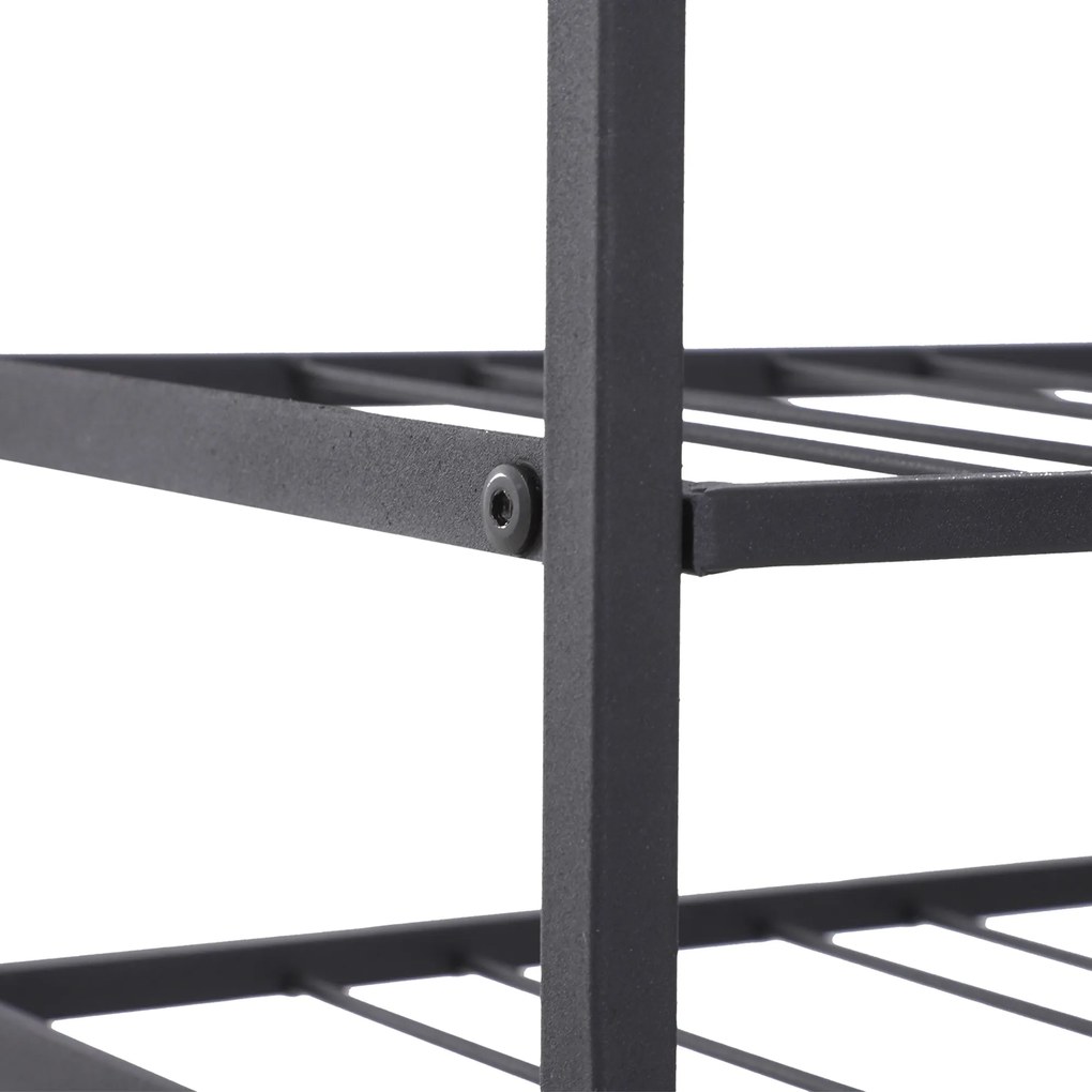 HOMCOM Etajeră pentru sticle de vin, capacitate 54 sticle, metal negru, ideală pentru crame | Aosom Romania