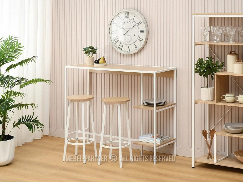 Set de bar Everet (sonoma + alb) (pentru 2 persoane). 1111870