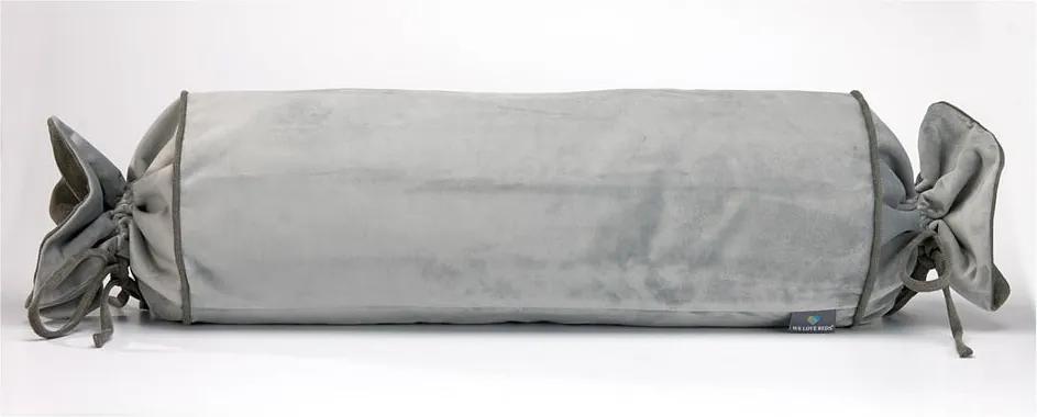 Față de pernă WeLoveBeds Silver Candy, ⌀ 20 x 58 cm, gri