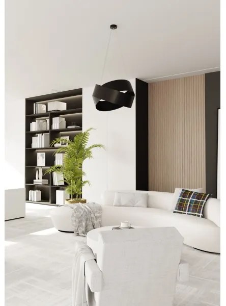 Lustră pe cablu VIENO 2xE27/15W/230V negru