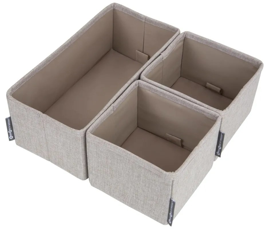 Set 3 organizatoare Bigso Box of Sweden Drawer, bej