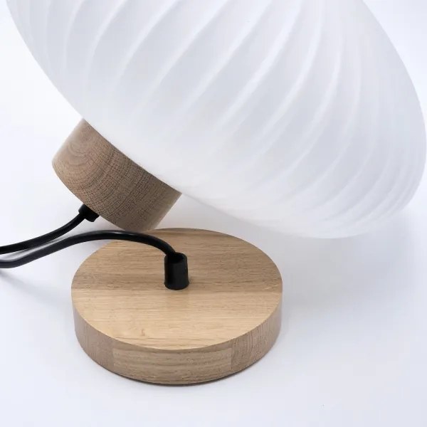 Lustră pe cablu HARMONY 1xE27/15W/230V d. 30 cm alb/stejar