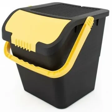 Coș de gunoi pentru deșeuri sortate Practic, 35 l,capac galben