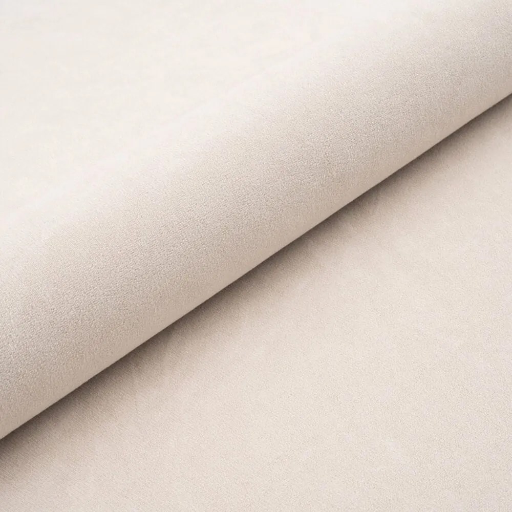 Pat matrimonial crem tapițat cu spațiu de depozitare cu somieră 180x200 cm Mija – Maison de Rêve