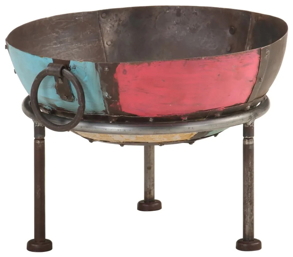 vidaXL Vatră de foc rustică, colorată, Ø 40 cm, fier