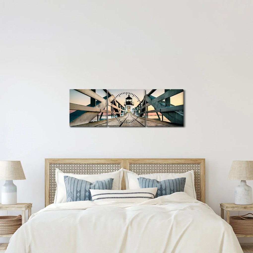 Tablou - pe dig (cu ceas) (90x30 cm)