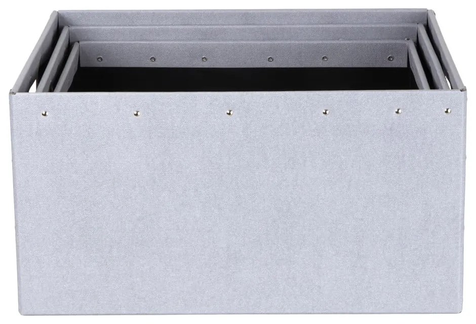 Cutii de depozitare gri-deschis 3 buc. din carton Ture – Bigso Box of Sweden