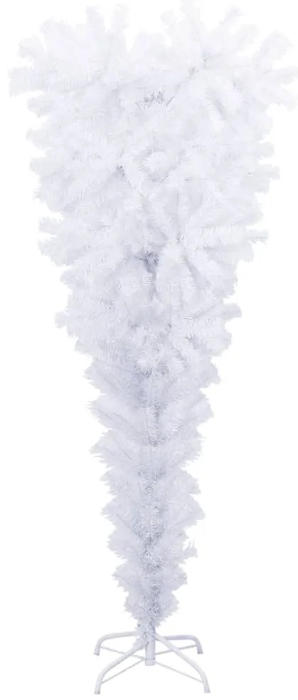 Brad de Craciun artificial inversat, cu suport, alb, 120 cm Alb, 120 x 65 cm, 1