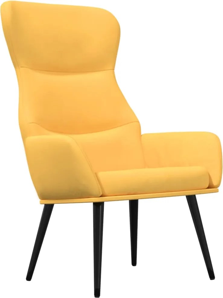 vidaXL Scaun de relaxare, galben muștar, material textil