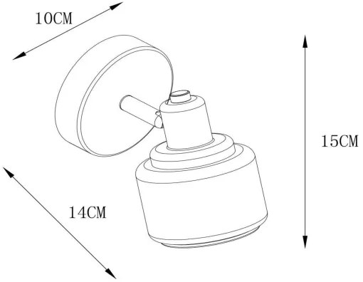 Spot Lucide 77979/01/30 BJORN 1xE14/40W/230V negru