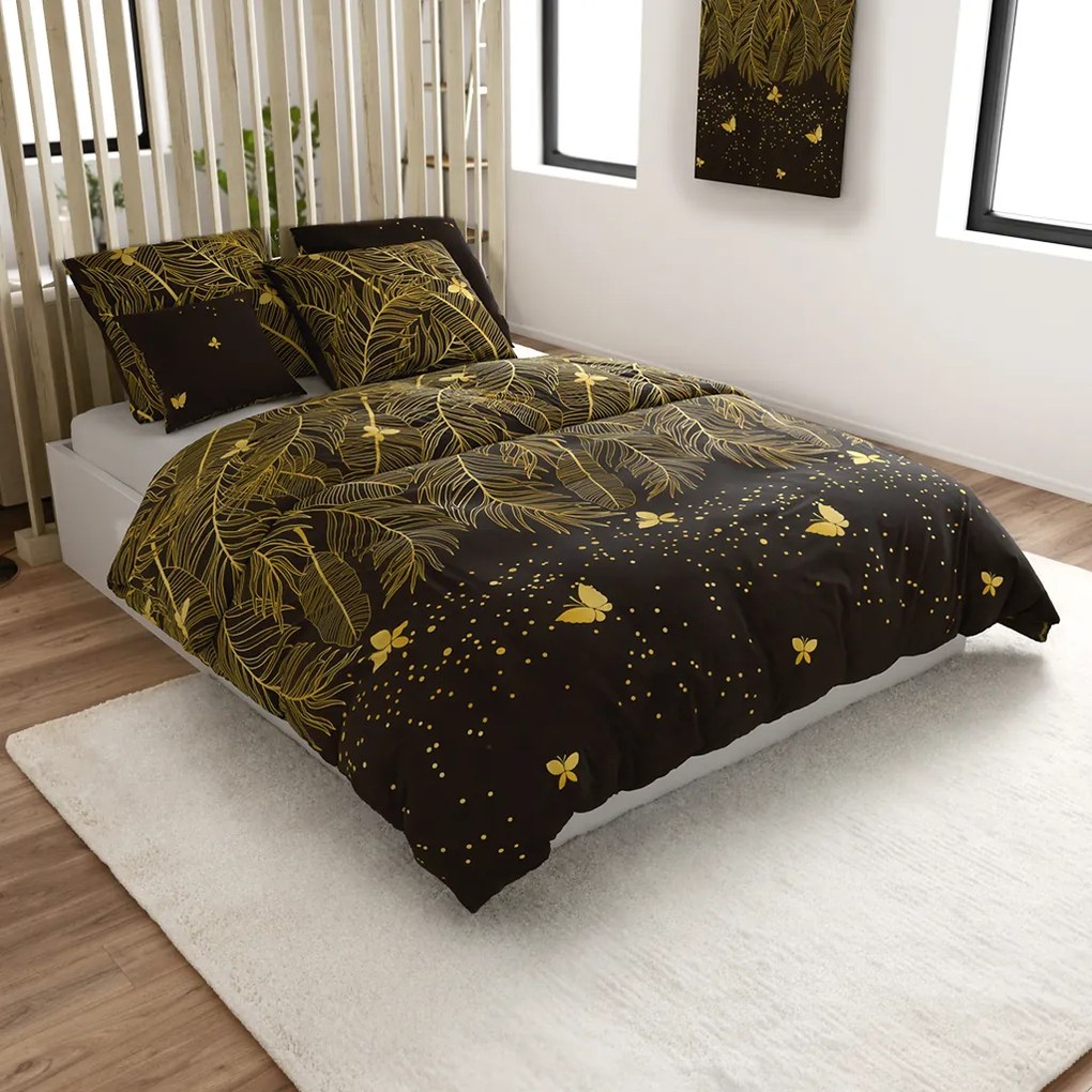 Lenjerie din microfibra VISATA negru Dimensiune lenjerie de pat: 70 x 80 cm | 140 x 200 cm