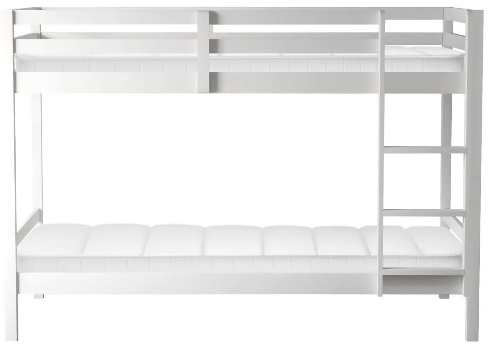 Pat etajat pentru copii 90 cm Invocato (alb) (cu somieră). 1116361