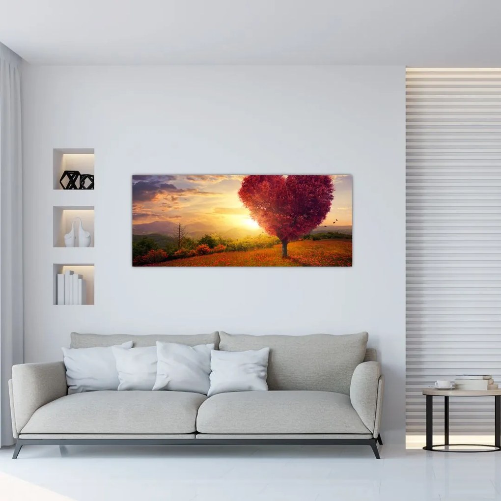 Tablou cu copaci în forma de inimă (120x50 cm), în 40 de alte dimensiuni noi