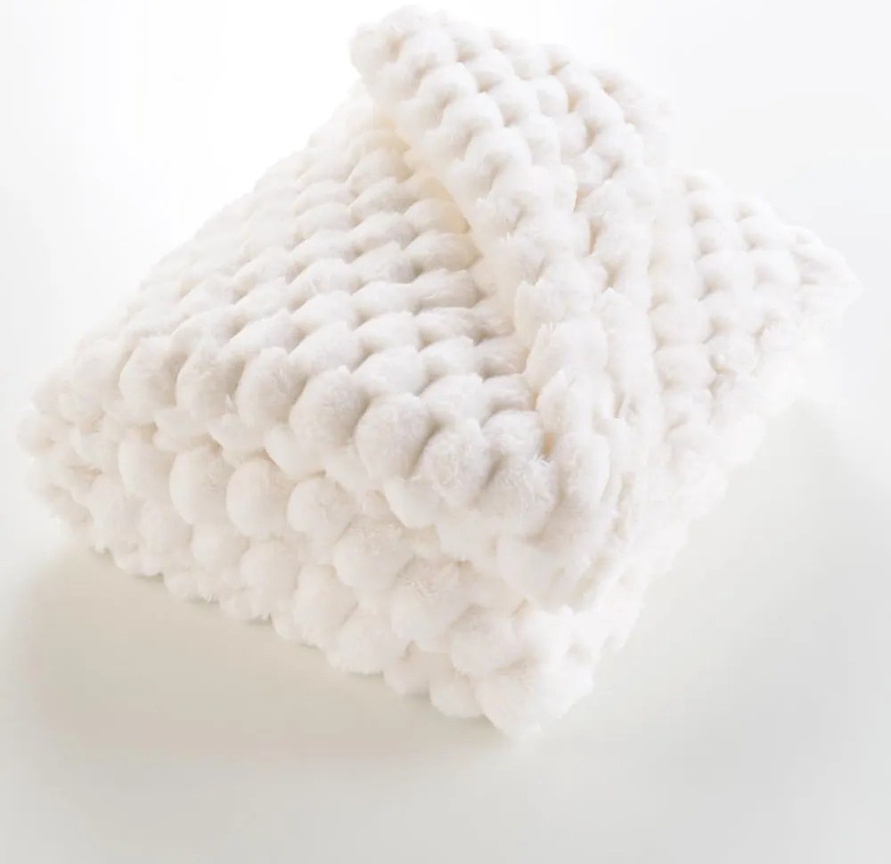 Pătură crem din micropluș/cocolino 180x220 cm Frosty – douceur d'intérieur