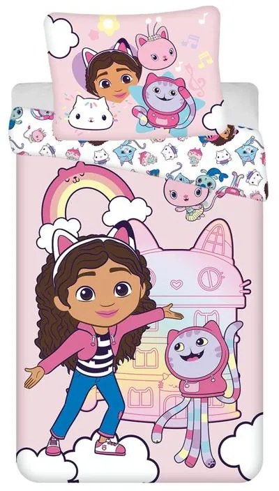 Gabby&#039;s Dollhouse Dreamland set lenjerie pat 140×200cm, 70×90 cm