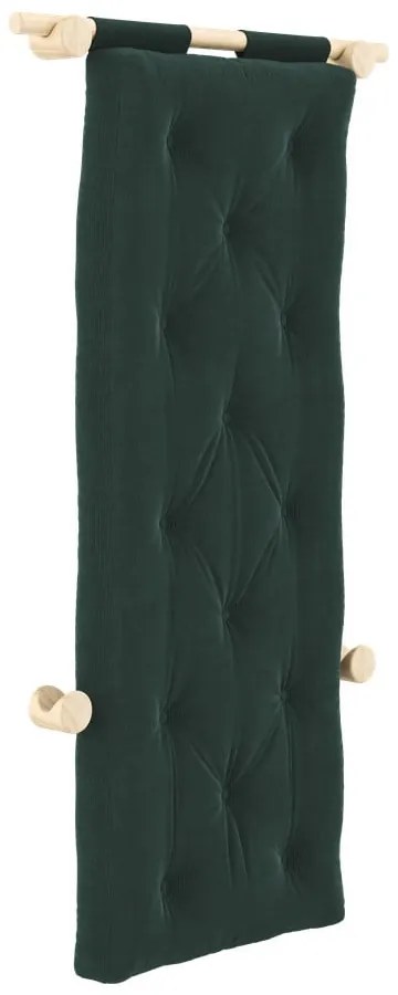 Fotoliu verde închis cu tapițerie din catifea reiată Hooked – Karup Design