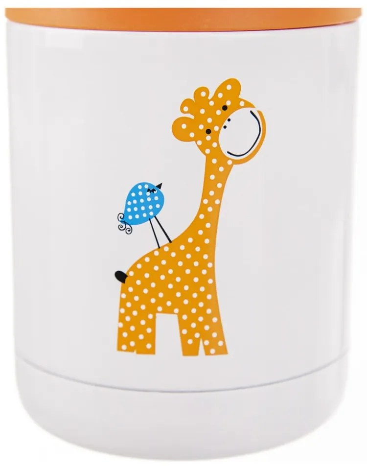 Termos pentru copii alb-portocaliu 480 ml Žirafa – Orion