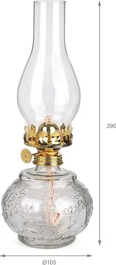 Brilagi - Lampă cu petrol MERLIN transparentă