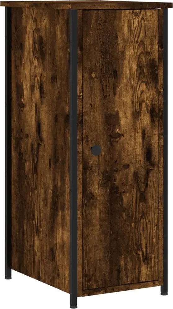 vidaXL Noptieră, stejar fumuriu, 32x42x80 cm, lemn compozit