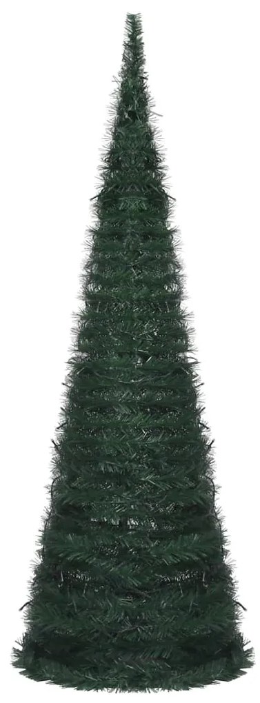 Brad snur de Craciun artificial pop-up, LED, verde, 180 cm