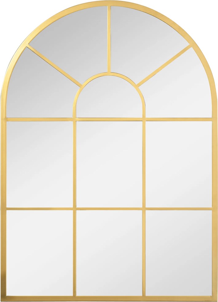 Homcom Oglinda Moderna de Perete – Arcuita 70×50 cm, Stil Fereastra Negru | Aosom Romania