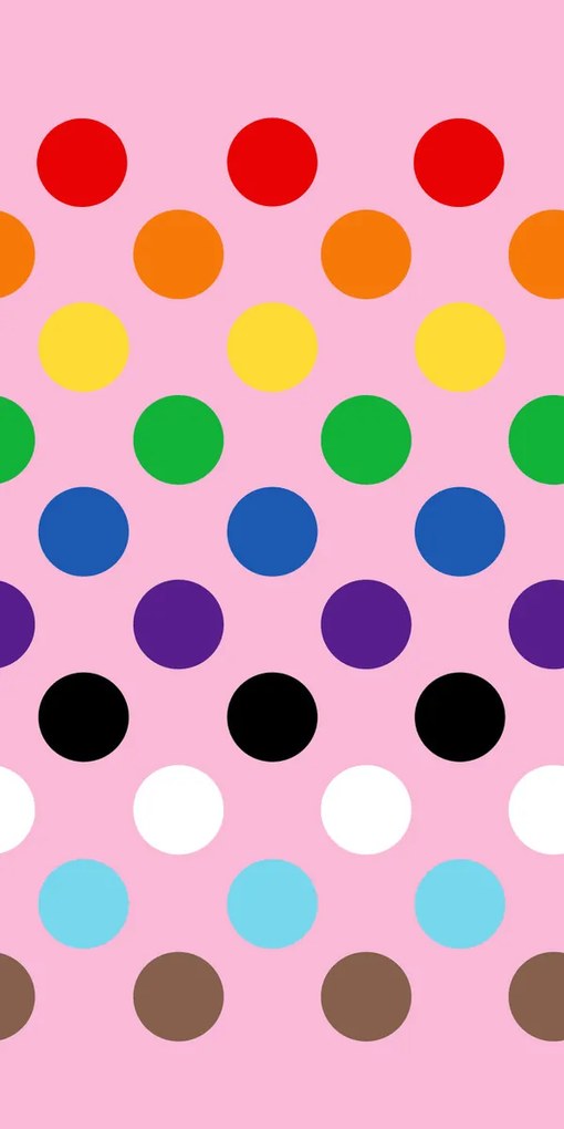 Tapet Big Dots, Happy Pink, Rebel Walls