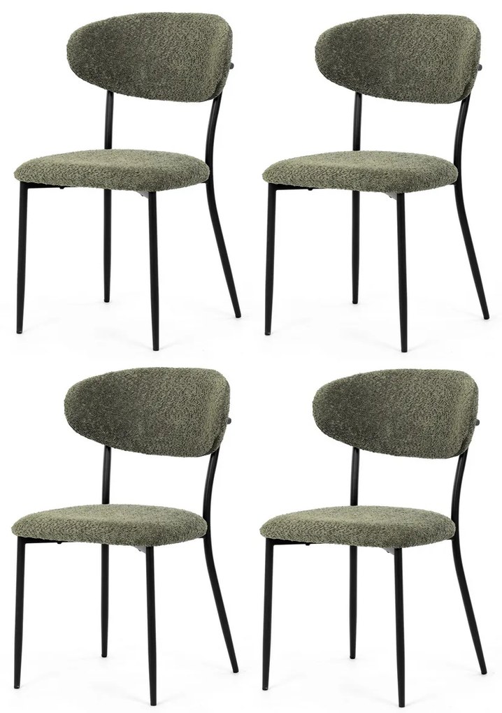 Set de scaune de sufragerie CT-W1021 GRN2, 4 buc