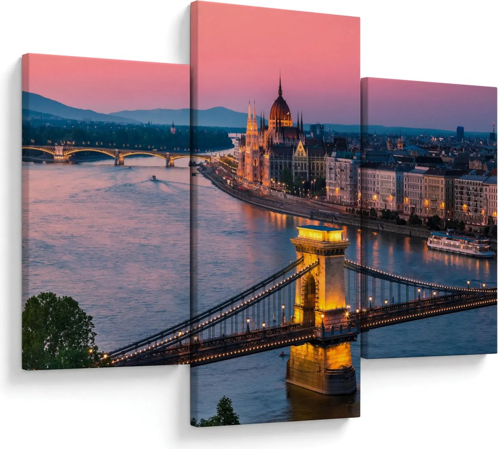 Tablou - Panorama orașului Budapesta, Ungaria (90x60 cm)