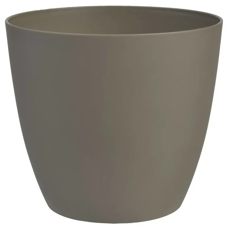 Ghiveci de flori Gardenico Ella matt taupe, diametru 25 cm