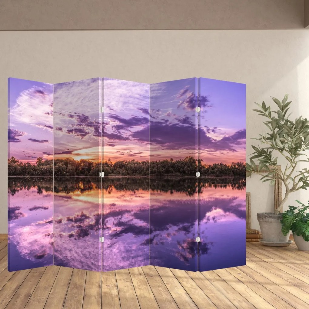 Paravan - Cerul violet (210x170 cm)