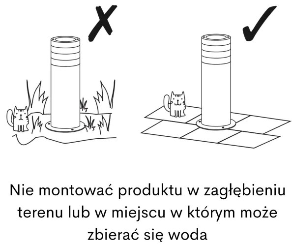 Lampă de exterior RINO 1xE27/12W/230V IP54 44 cm negru