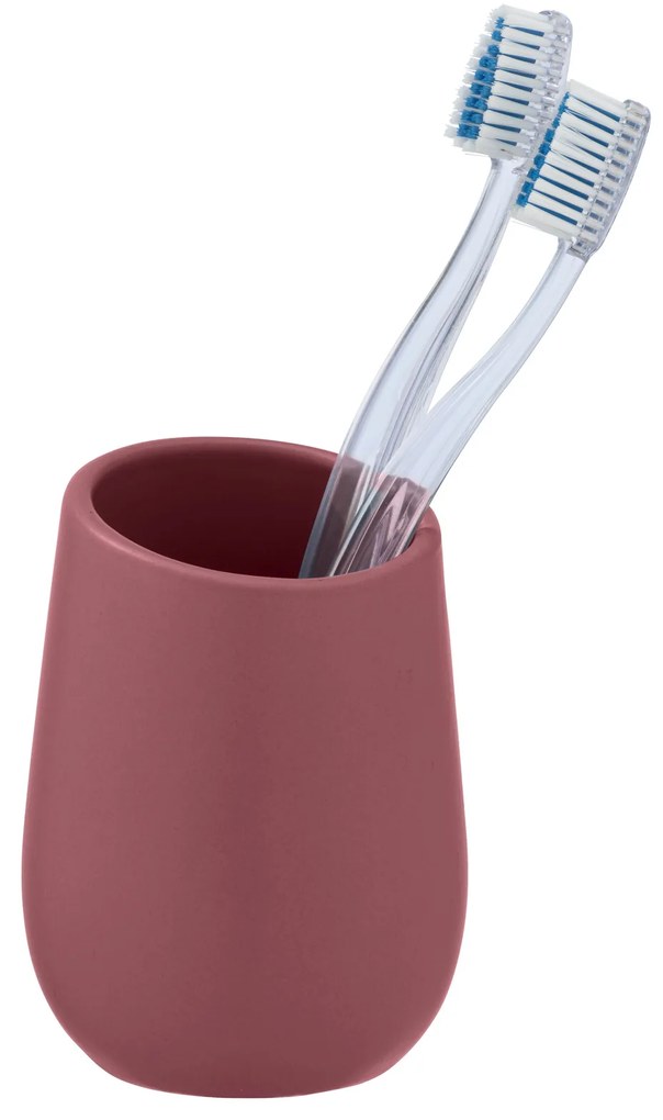 Pahar ceramic pentru periuțe de dinți BADI, gri, Wenko