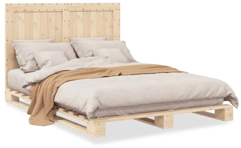 3281535 vidaXL Cadru de pat cu tăblie, 160x200 cm, lemn masiv de pin