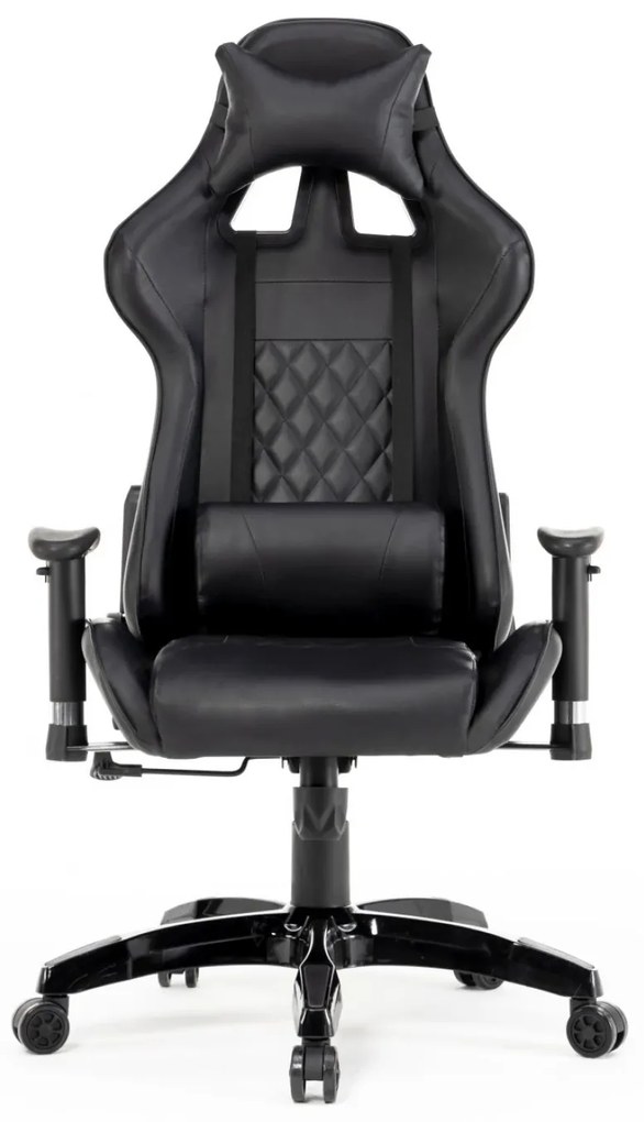 RESIGILAT- Scaun gaming, funcție recliner, design racing, Negru, Sig 063