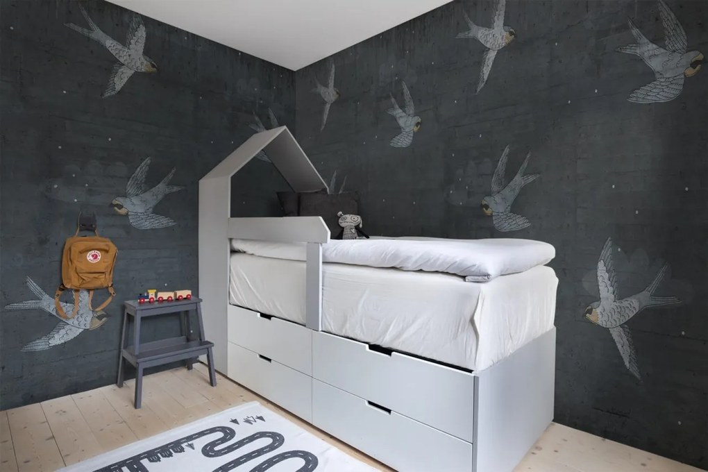 Fototapet, Concrete Art, Night Swallow, Rebel Walls