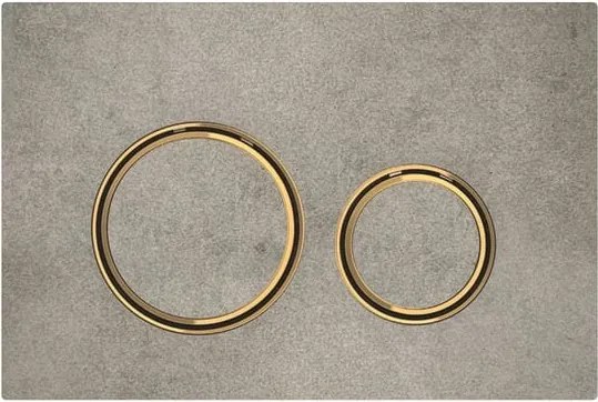 Clapeta de actionare Geberit Sigma21 aspect beton/inel auriu